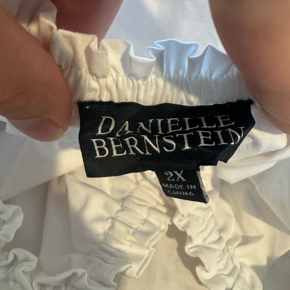 Danielle Bernstein White Poplin Maxi Dress 2X - Picture 3 of 10